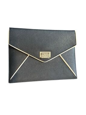 kate spade Black Envelope Clutch with Gold Trim